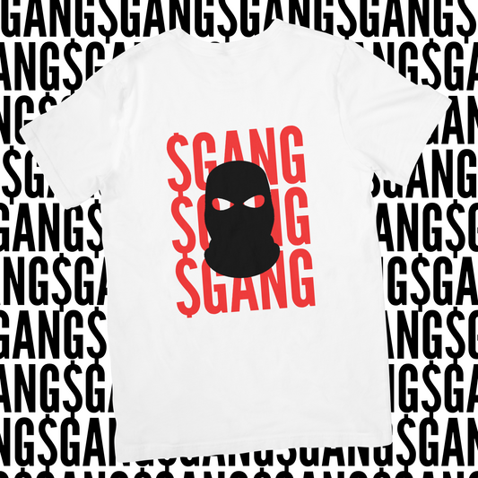 White / Red $Gang T-Shirt