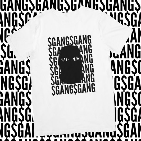 White / Black $Gang T-Shirt