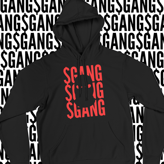 Black / Red $Gang Hoody