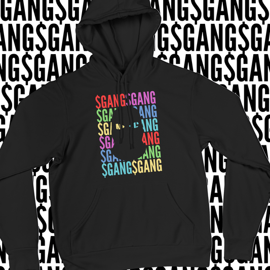 Black / Rainbow $Gang Hoody